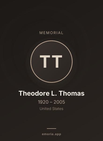 Memorial portrait of Theodore L. Thomas