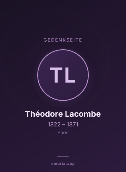 Gedenkportrait von Théodore Lacombe
