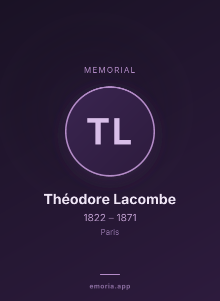 Memorial portrait of Théodore Lacombe