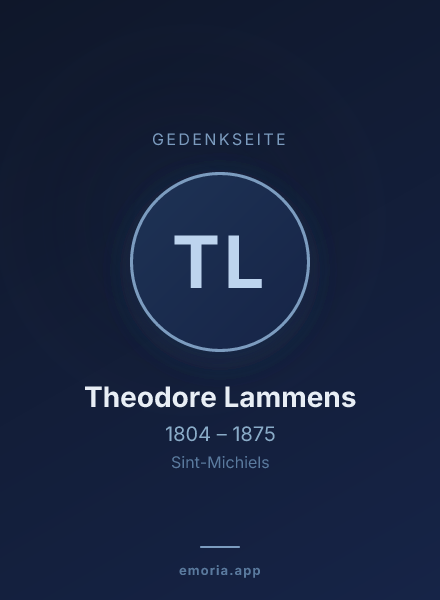 Gedenkportrait von Theodore Lammens