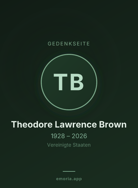 Gedenkportrait von Theodore Lawrence Brown
