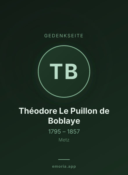 Gedenkportrait von Théodore Le Puillon de Boblaye
