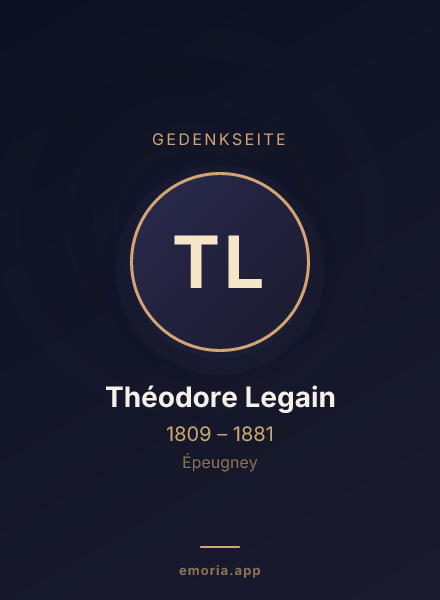Gedenkportrait von Théodore Legain