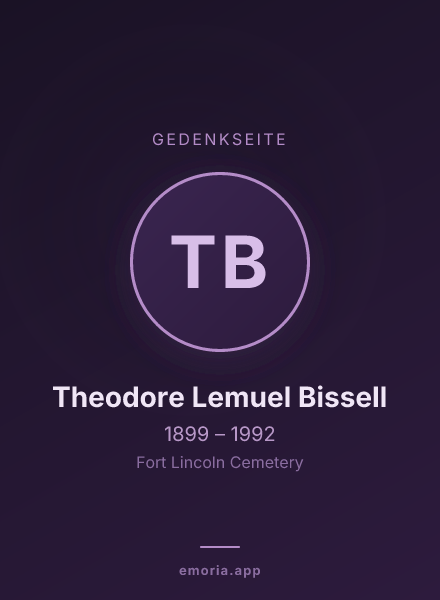Gedenkportrait von Theodore Lemuel Bissell