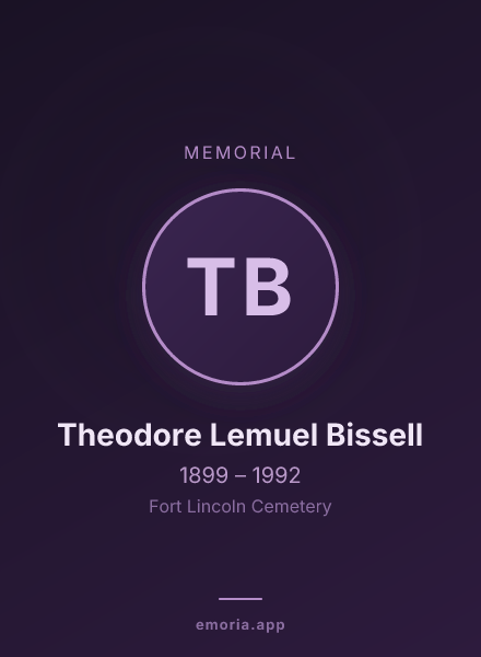 Memorial portrait of Theodore Lemuel Bissell