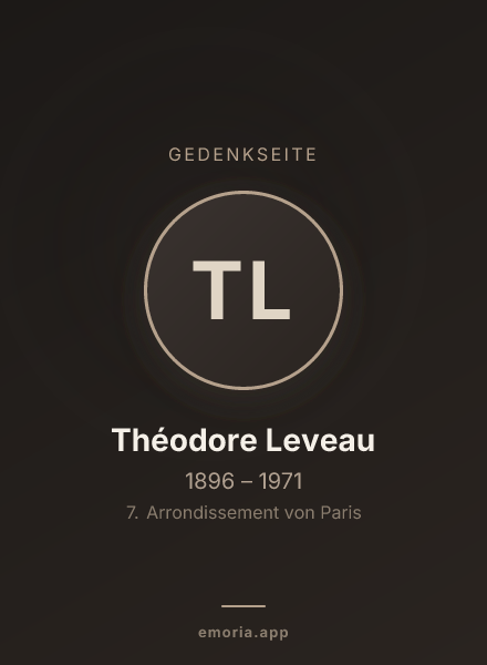Gedenkportrait von Théodore Leveau