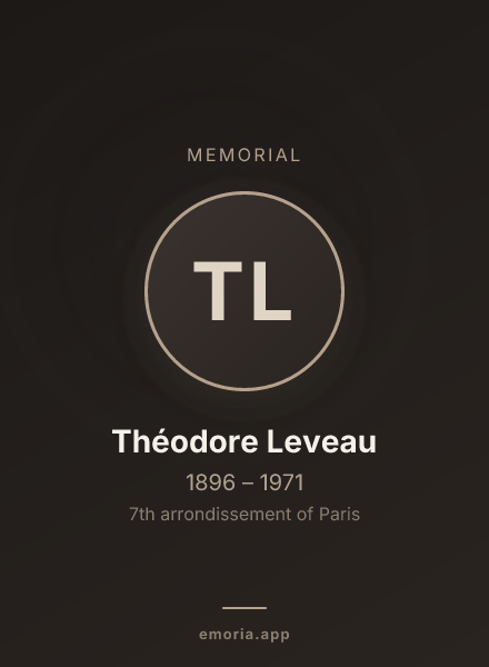 Memorial portrait of Théodore Leveau