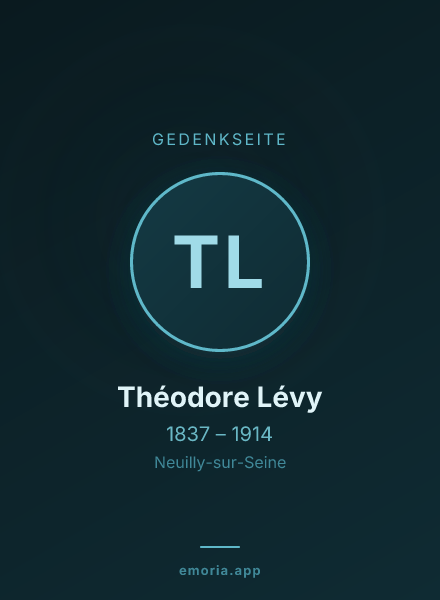 Gedenkportrait von Théodore Lévy