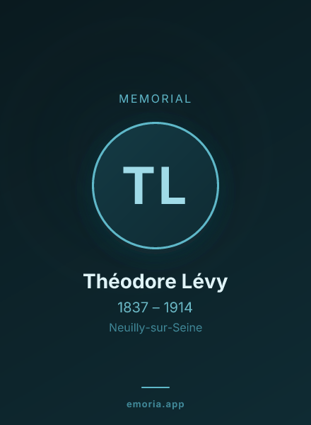 Memorial portrait of Théodore Lévy