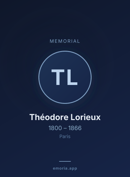 Memorial portrait of Théodore Lorieux