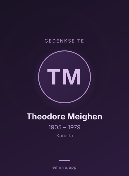 Gedenkportrait von Theodore Meighen