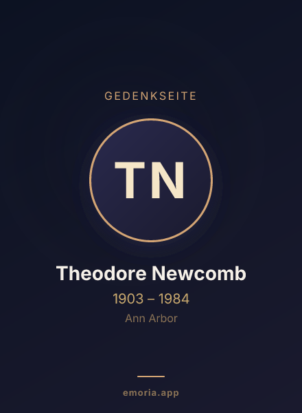 Gedenkportrait von Theodore Newcomb