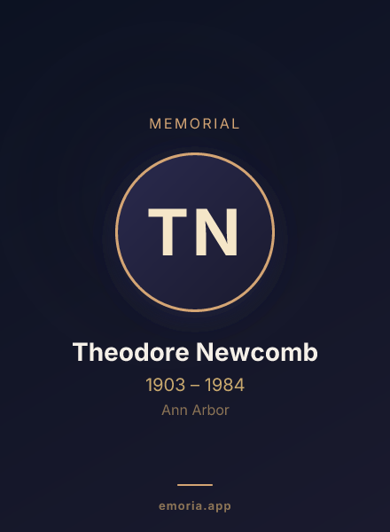 Memorial portrait of Theodore Newcomb