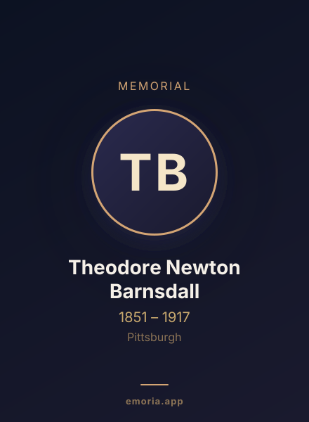 Memorial portrait of Theodore Newton Barnsdall