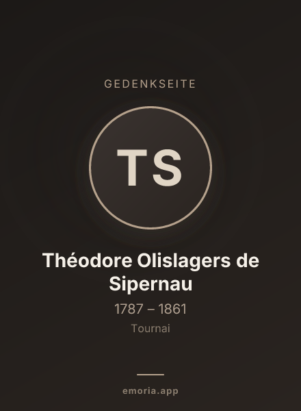 Gedenkportrait von Théodore Olislagers de Sipernau