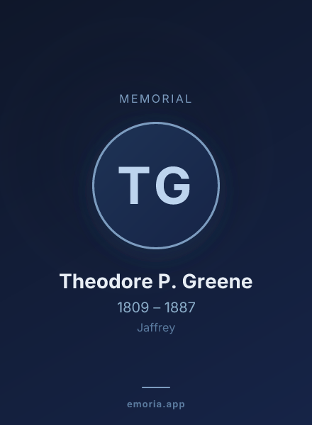 Memorial portrait of Theodore P. Greene