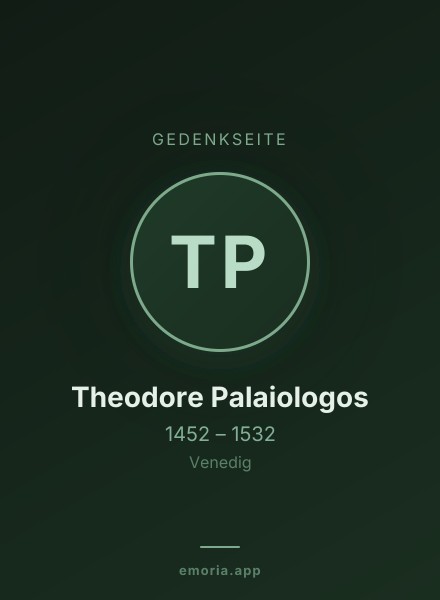 Gedenkportrait von Theodore Palaiologos