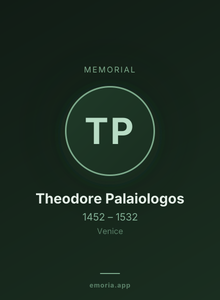 Memorial portrait of Theodore Palaiologos