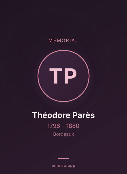 Memorial portrait of Théodore Parès