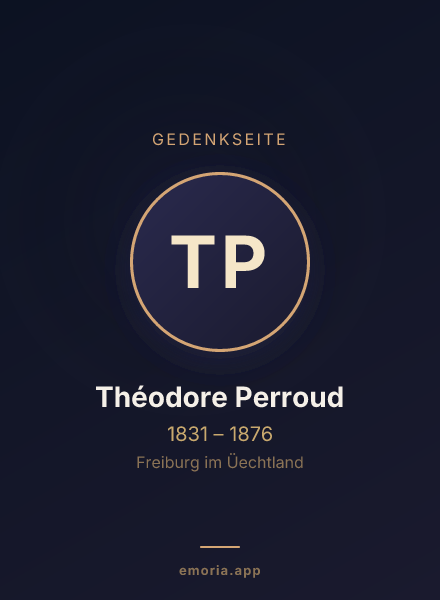 Gedenkportrait von Théodore Perroud