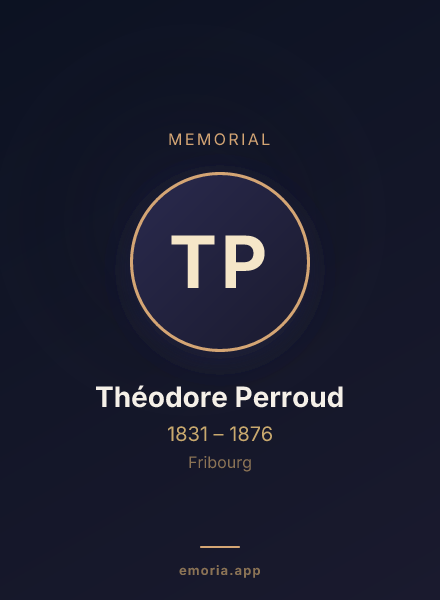 Memorial portrait of Théodore Perroud