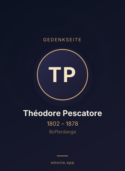Gedenkportrait von Théodore Pescatore