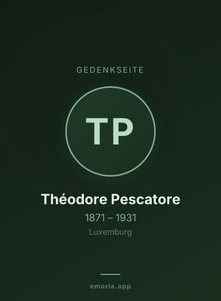 Gedenkportrait von Théodore Pescatore