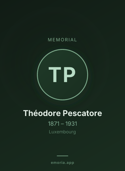 Memorial portrait of Théodore Pescatore
