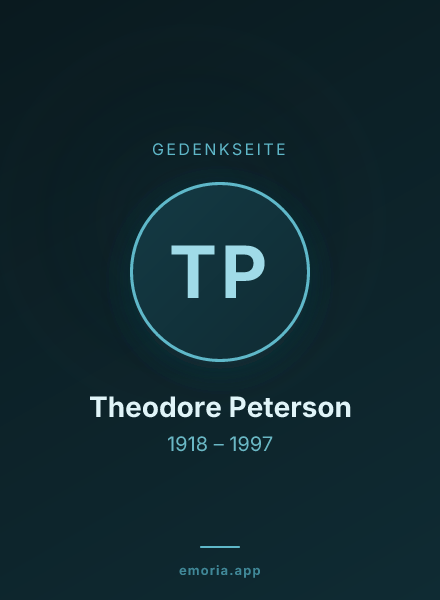 Gedenkportrait von Theodore Peterson