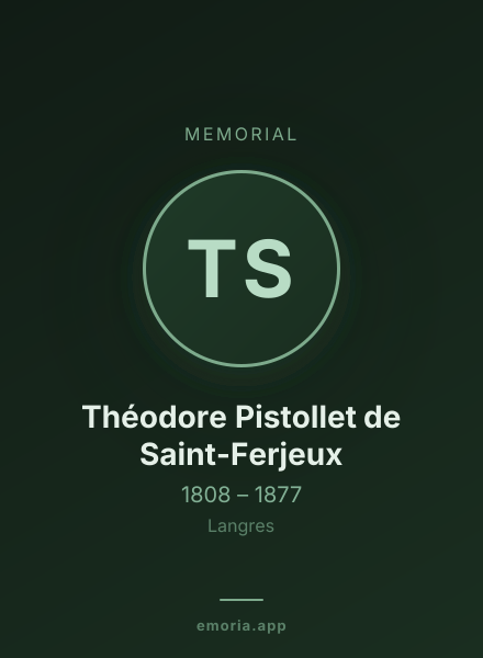 Memorial portrait of Théodore Pistollet de Saint-Ferjeux
