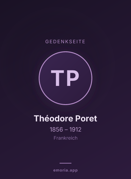 Gedenkportrait von Théodore Poret