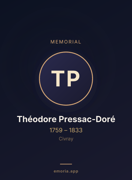 Memorial portrait of Théodore Pressac-Doré