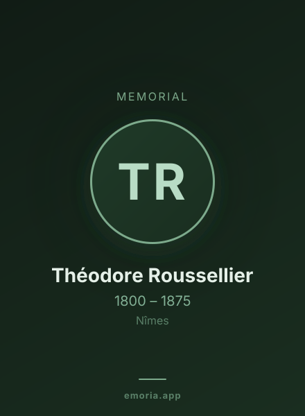 Memorial portrait of Théodore Roussellier