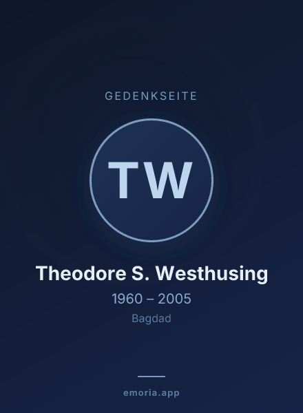 Gedenkportrait von Theodore S. Westhusing