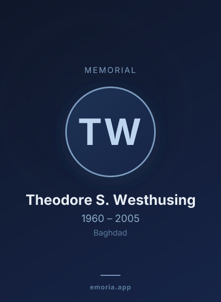 Memorial portrait of Theodore S. Westhusing