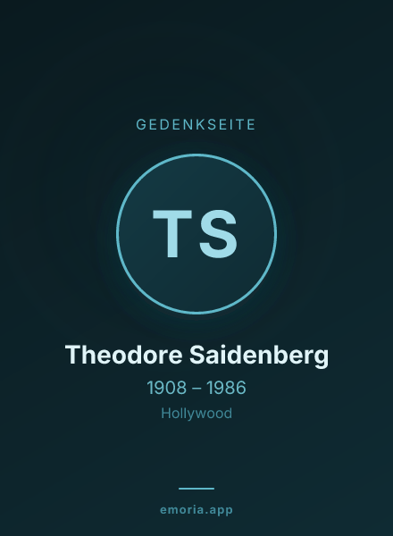 Gedenkportrait von Theodore Saidenberg