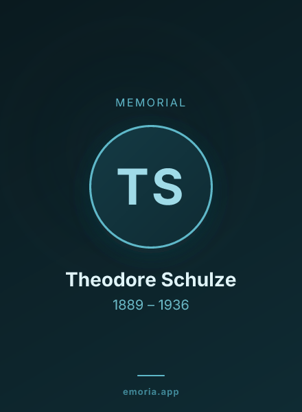 Memorial portrait of Theodore Schulze