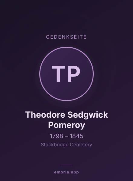 Gedenkportrait von Theodore Sedgwick Pomeroy