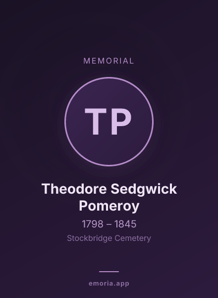 Memorial portrait of Theodore Sedgwick Pomeroy
