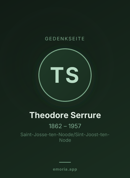 Gedenkportrait von Theodore Serrure