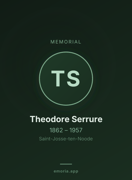 Memorial portrait of Theodore Serrure