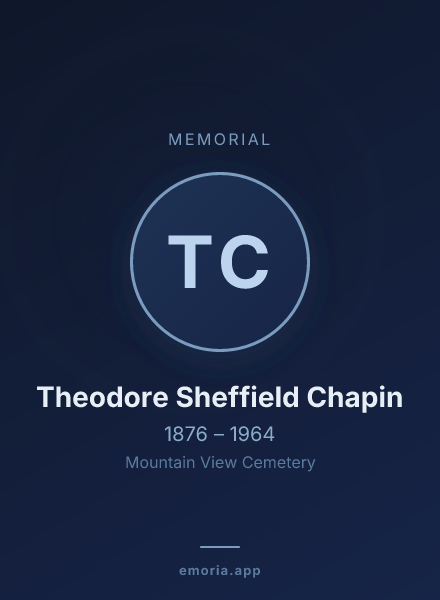Memorial portrait of Theodore Sheffield Chapin