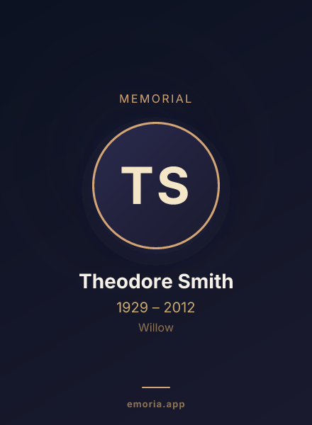 Memorial portrait of Theodore Smith