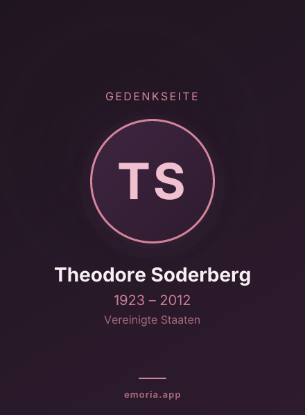 Gedenkportrait von Theodore Soderberg