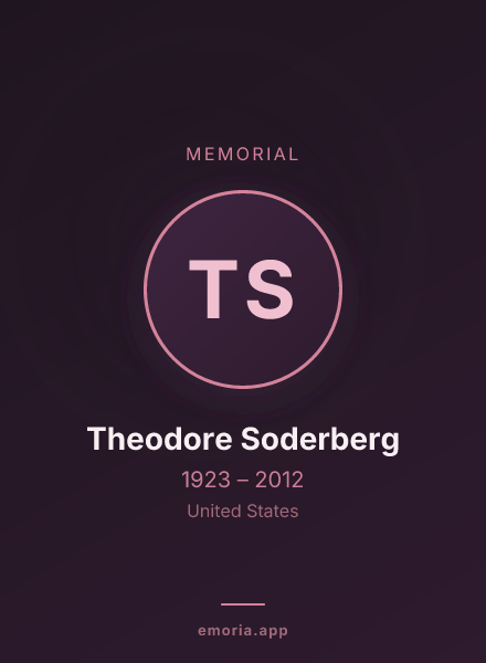 Memorial portrait of Theodore Soderberg
