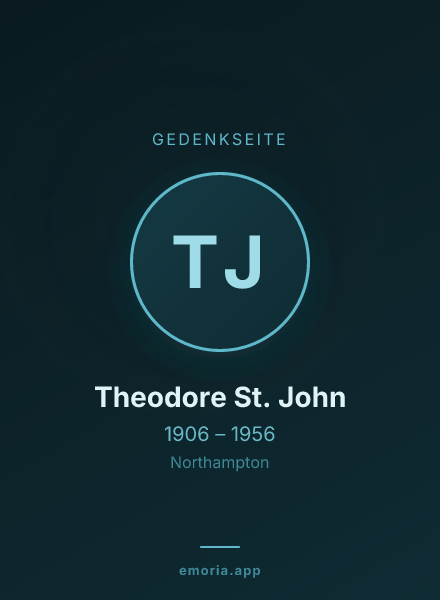 Gedenkportrait von Theodore St. John
