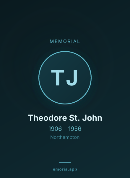 Memorial portrait of Theodore St. John