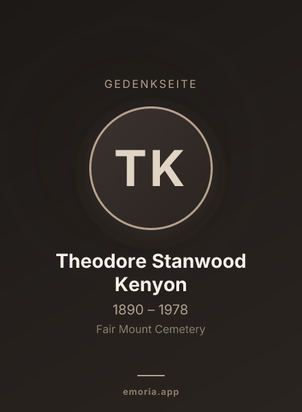 Gedenkportrait von Theodore Stanwood Kenyon