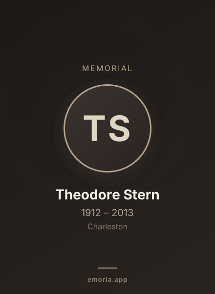 Memorial portrait of Theodore Stern