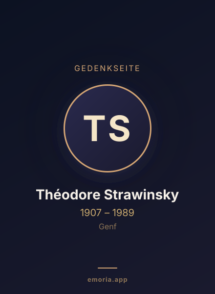 Gedenkportrait von Théodore Strawinsky